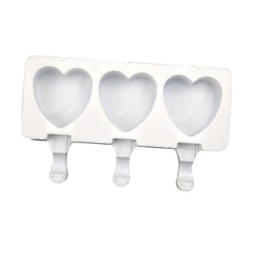 Moule à glace en silicone forme de cœur à 3 cavités